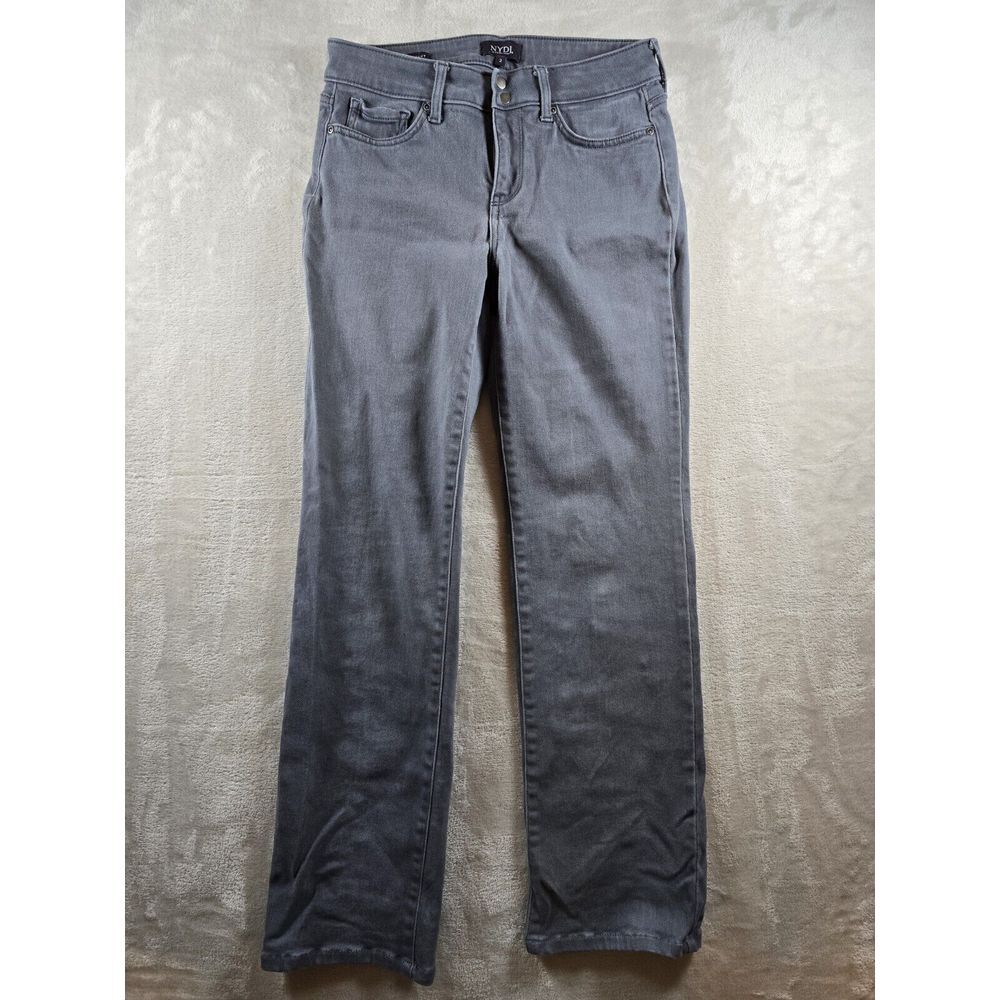 NYDJ Gray Straight Leg Jeans Classic Style